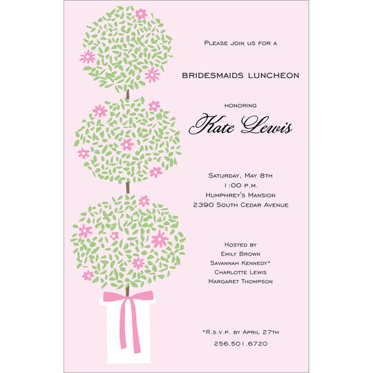 Topiary Blooms Invitations